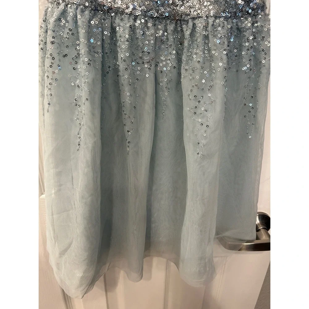 Disney Jumping Beans Dress‎ Blue Sequin Tulle Limited Edition Party Frozen 6X